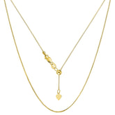 14k Yellow Gold Adjustable Octagonal Snake Chain Necklace, 0.85mm, 22" fine designer jewelry for men and women